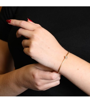 Chopard Ice Cube diamonds and gold bracelet