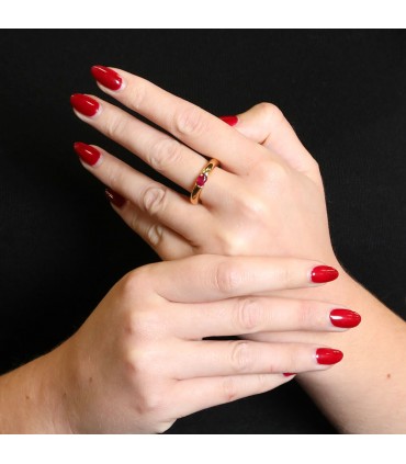 Cartier Ellipse ruby and gold ring