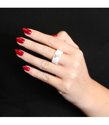 Chaumet Liens diamonds, gold and ceramic ring