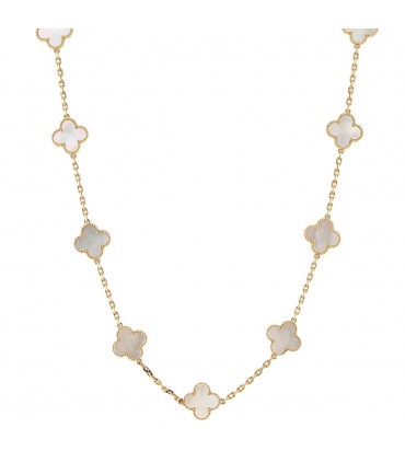 Van Cleef & Arpels Vintage Alhambra mother-of-pearl and gold necklace