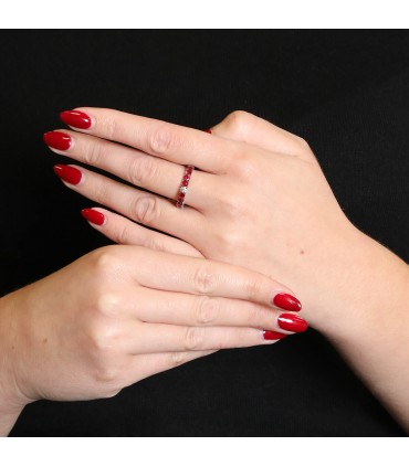 Rubies, diamonds and gold ring