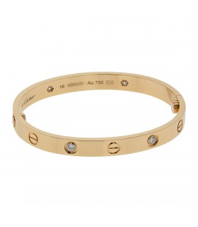 Cartier Love diamonds and gold bracelet
