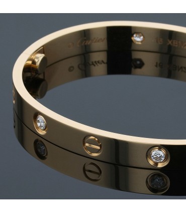 Bracelet Cartier Love 4 Diamants Taille 16