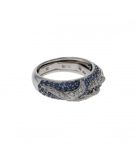 Audemars Piguet sapphires, diamonds and gold ring