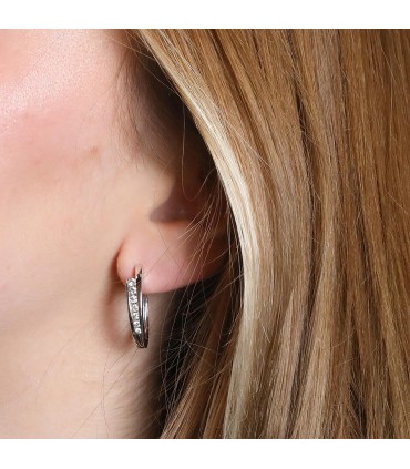 Boucles d’oreilles or, diamants