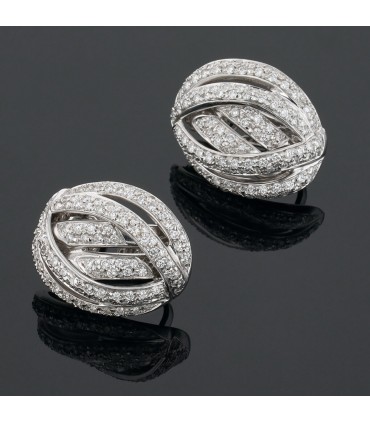 Boucles d’oreilles or, diamants