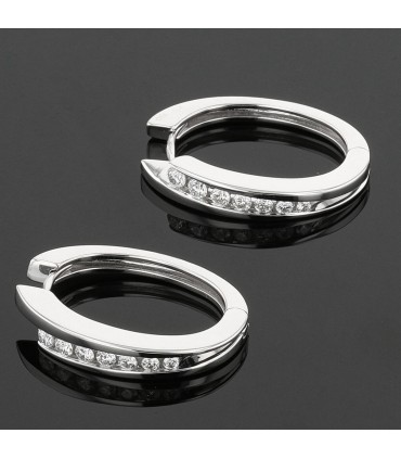 Boucles d’oreilles or, diamants