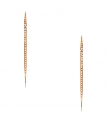Boucles d’oreilles or, diamants