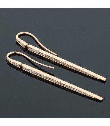 Boucles d’oreilles or, diamants