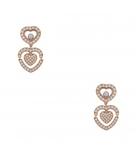 Chopard Happy Amore gold and diamonds earrings