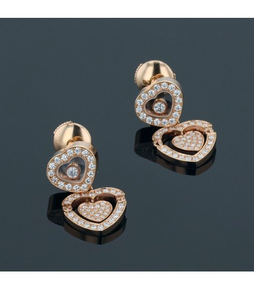 Chopard Happy Amore gold and diamonds earrings