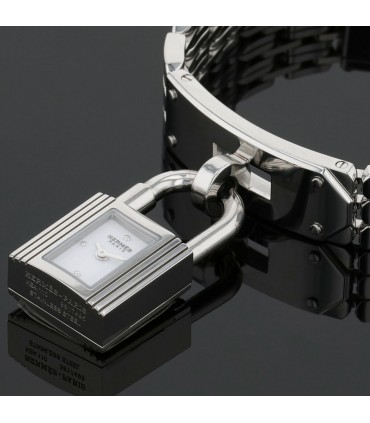 Hermès Kelly diamonds and stainless steel watch