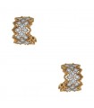 Buccellati Rombi two tones gold and diamonds earrings