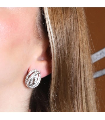 Diamonds and gold earrings