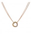 Cartier Trinity three tones gold necklace