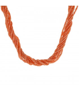 Coral and gold necklace