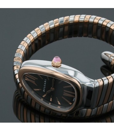Bulgari Serpenti gold and stainless steel watch