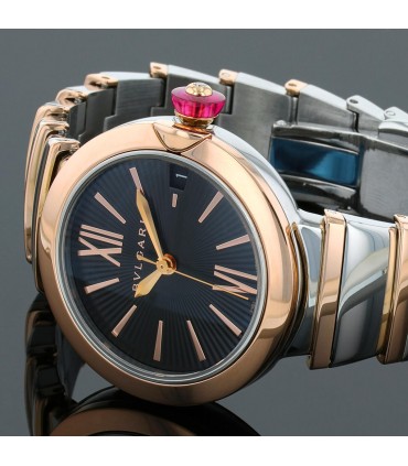 Bulgari Lvcea gold and stainless steel watch