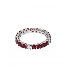 Rubies, diamonds and gold ring