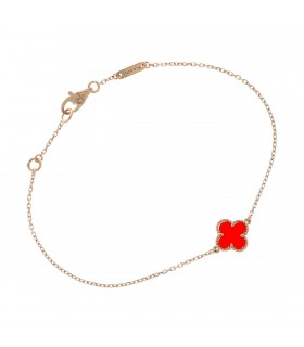 Van Cleef & Arpels Sweet Alhambra cornaline and gold bracelet
