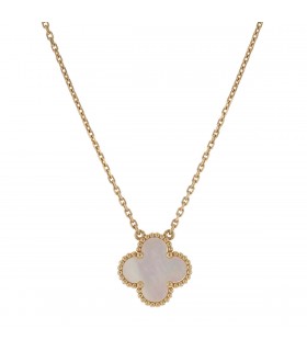 Van Cleef & Arpels Vintage Alhambra mother-of-pearl and gold necklace
