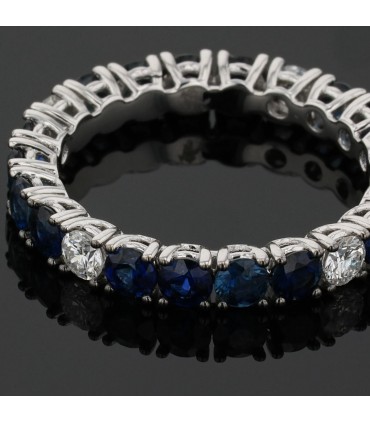 Alliance or, saphirs, diamants