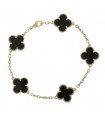Van Cleef & Arpels Vintage Alhambra onyx and gold bracelet