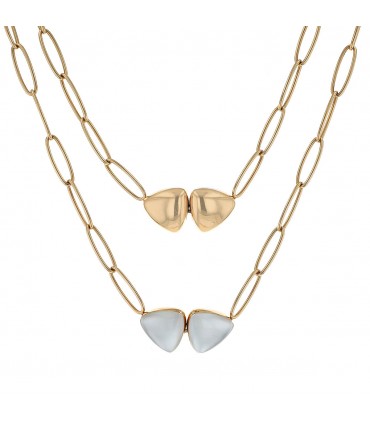 Vhernier Freccia mother-of-pearl and gold long necklace