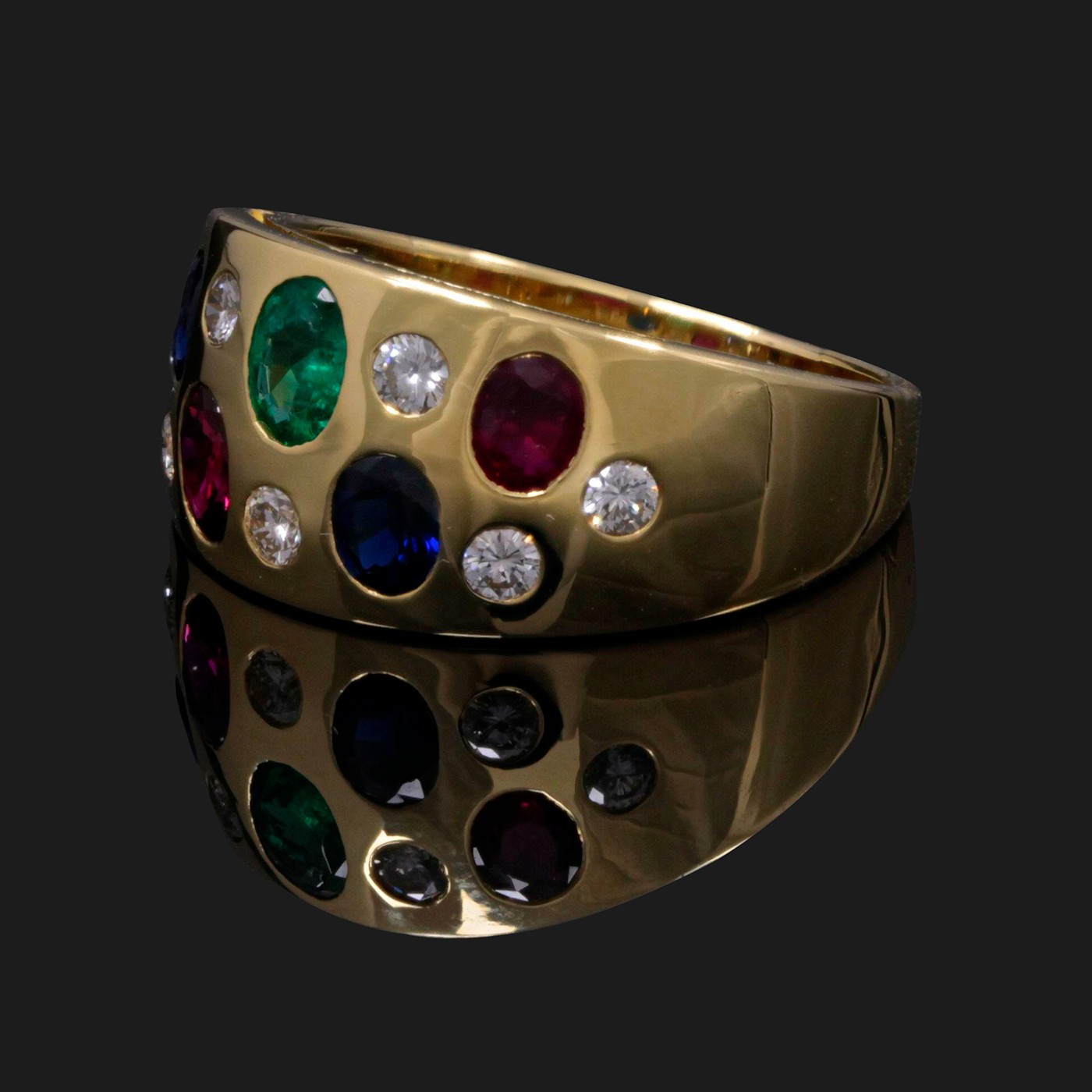 Bague diamant rubis saphir emeraude best sale