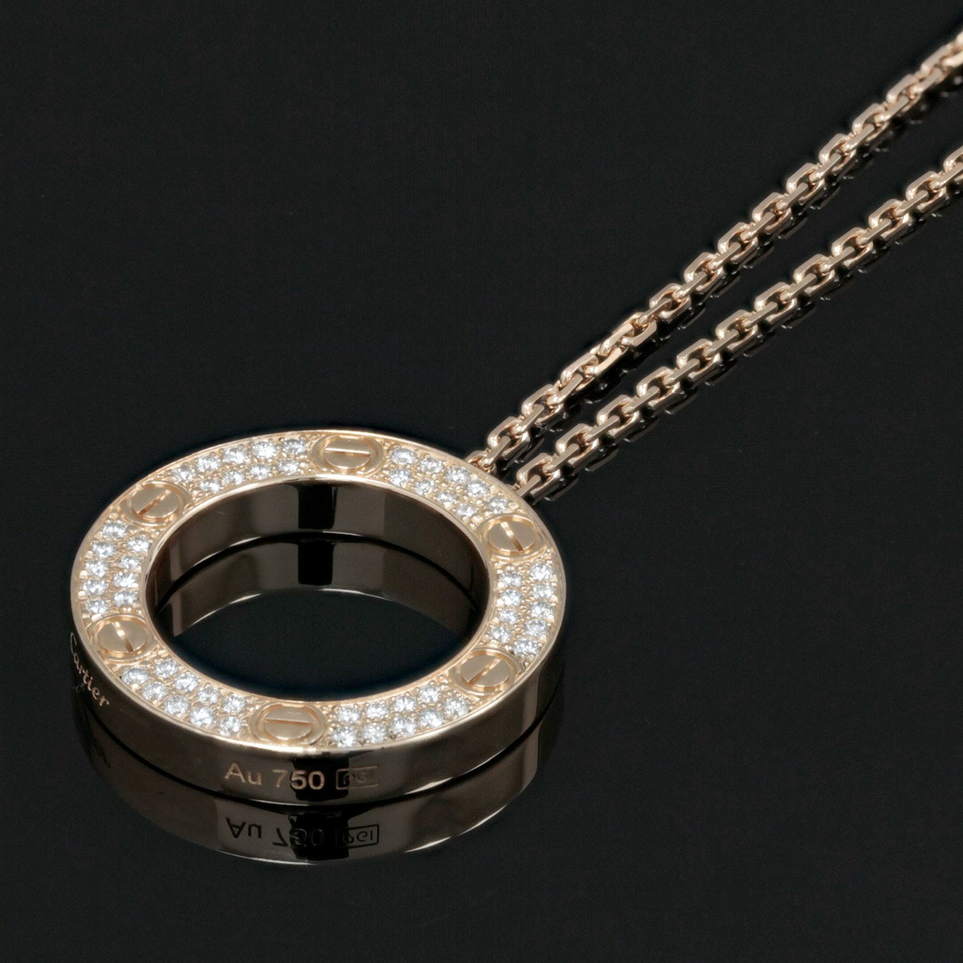 Cartier love 2025 necklace full diamond