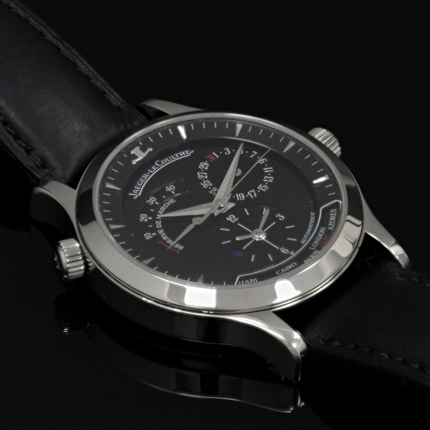 Jaeger lecoultre master geographic black dial online