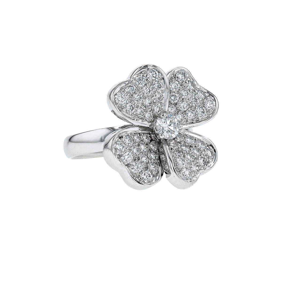 Bague diamant fleur clearance
