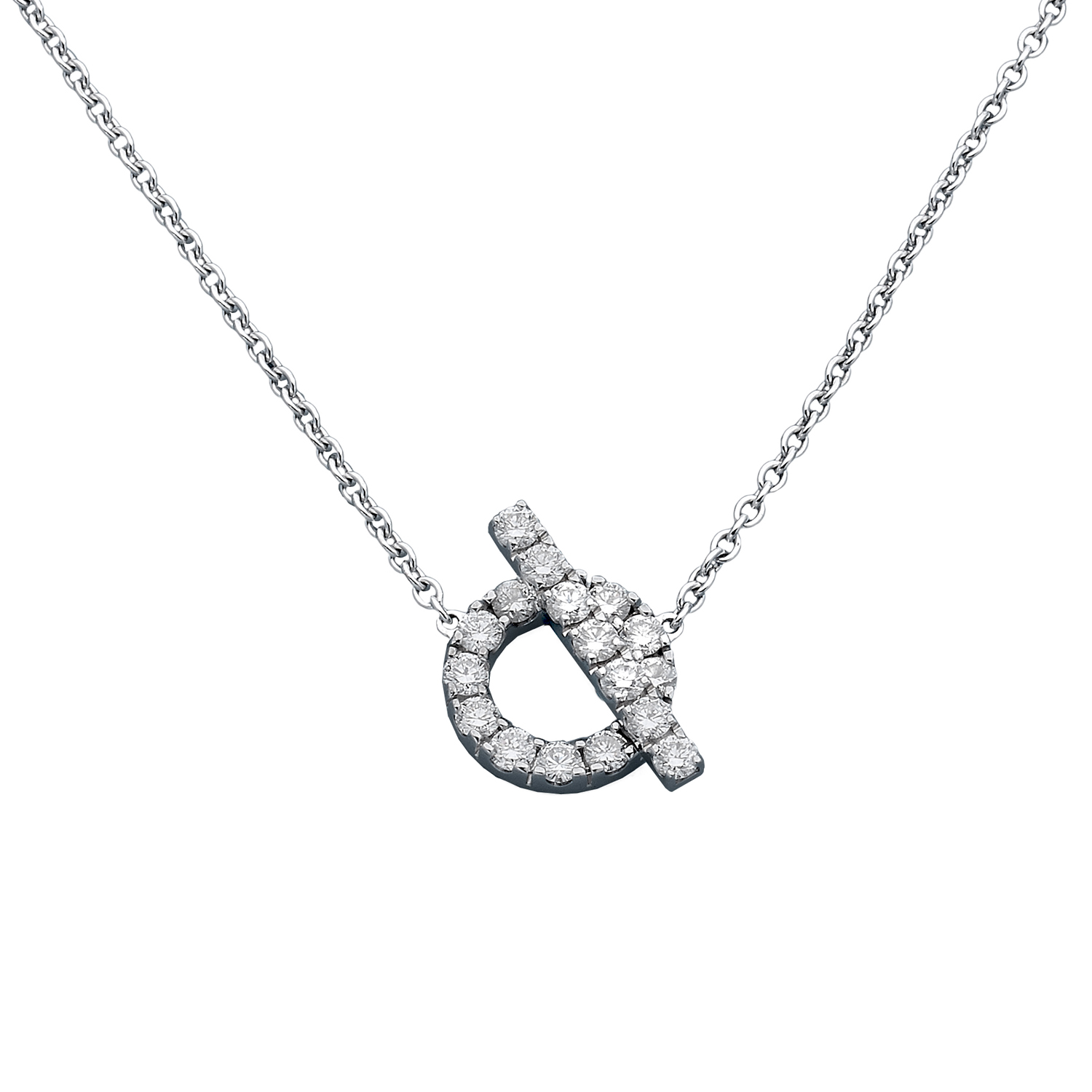 Hermés White Gold Diamond Finesse Necklace | Rich Diamonds