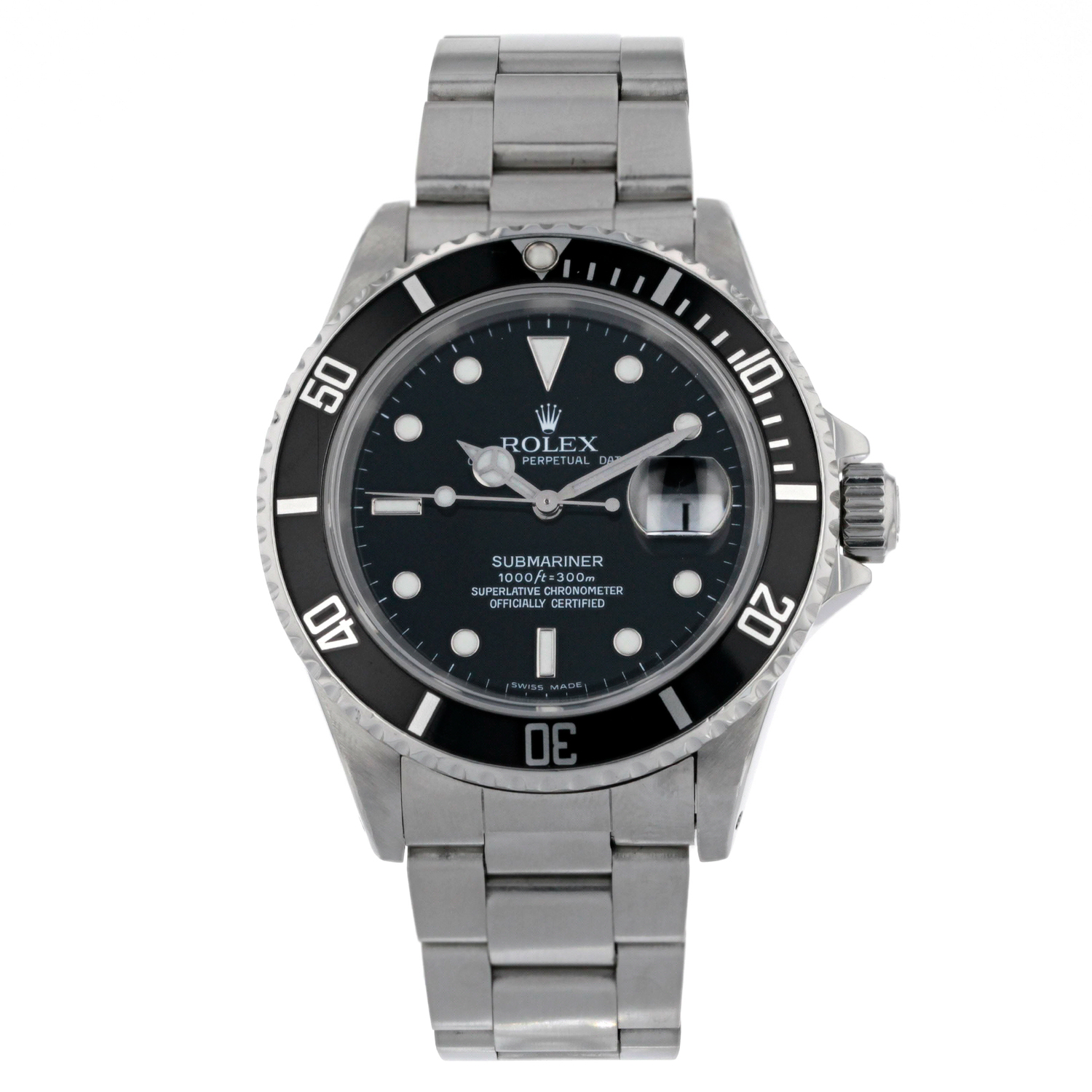 Rolex submariner 1000ft 300m superlative chronometer officially certified prix store