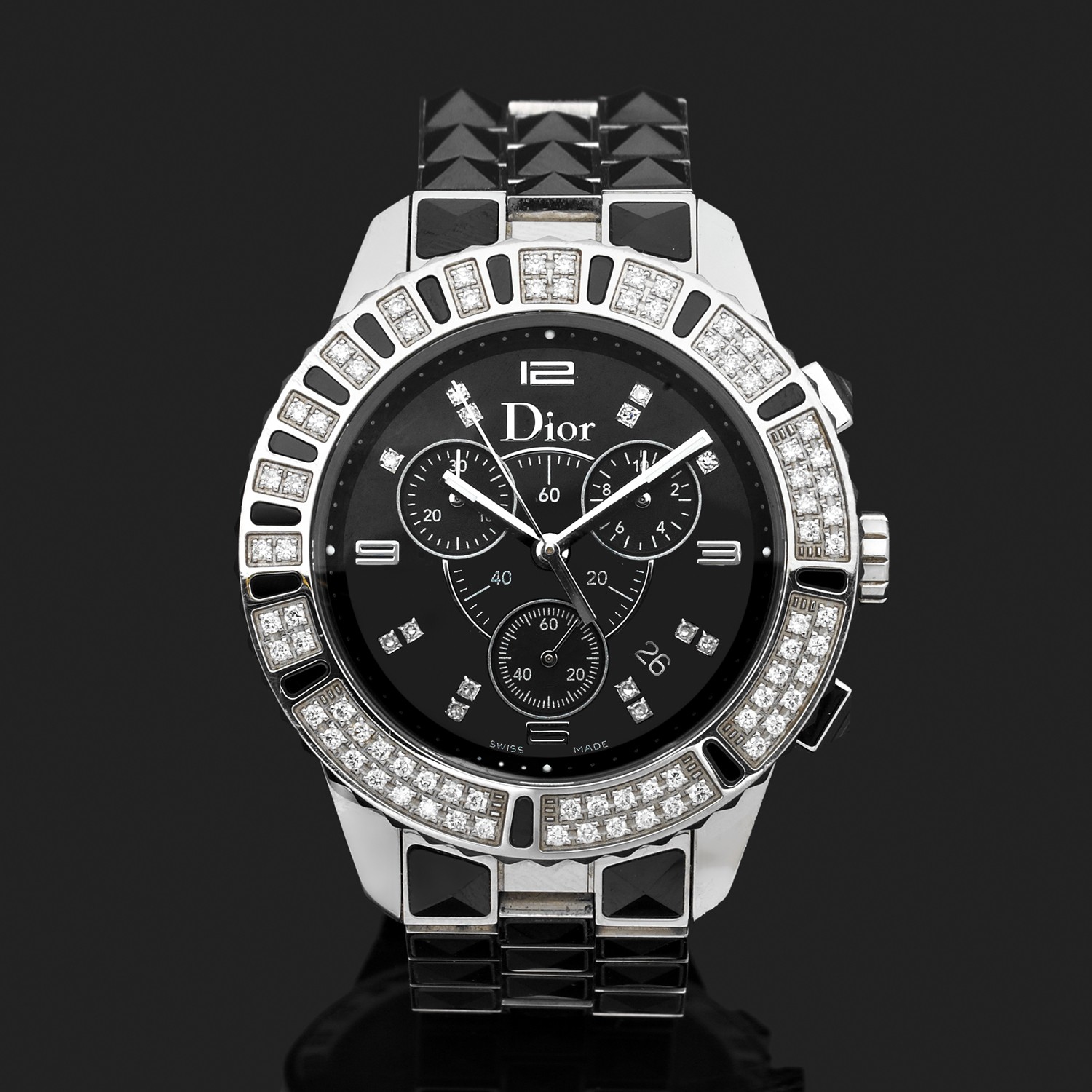 Montre dior christal diamants sales