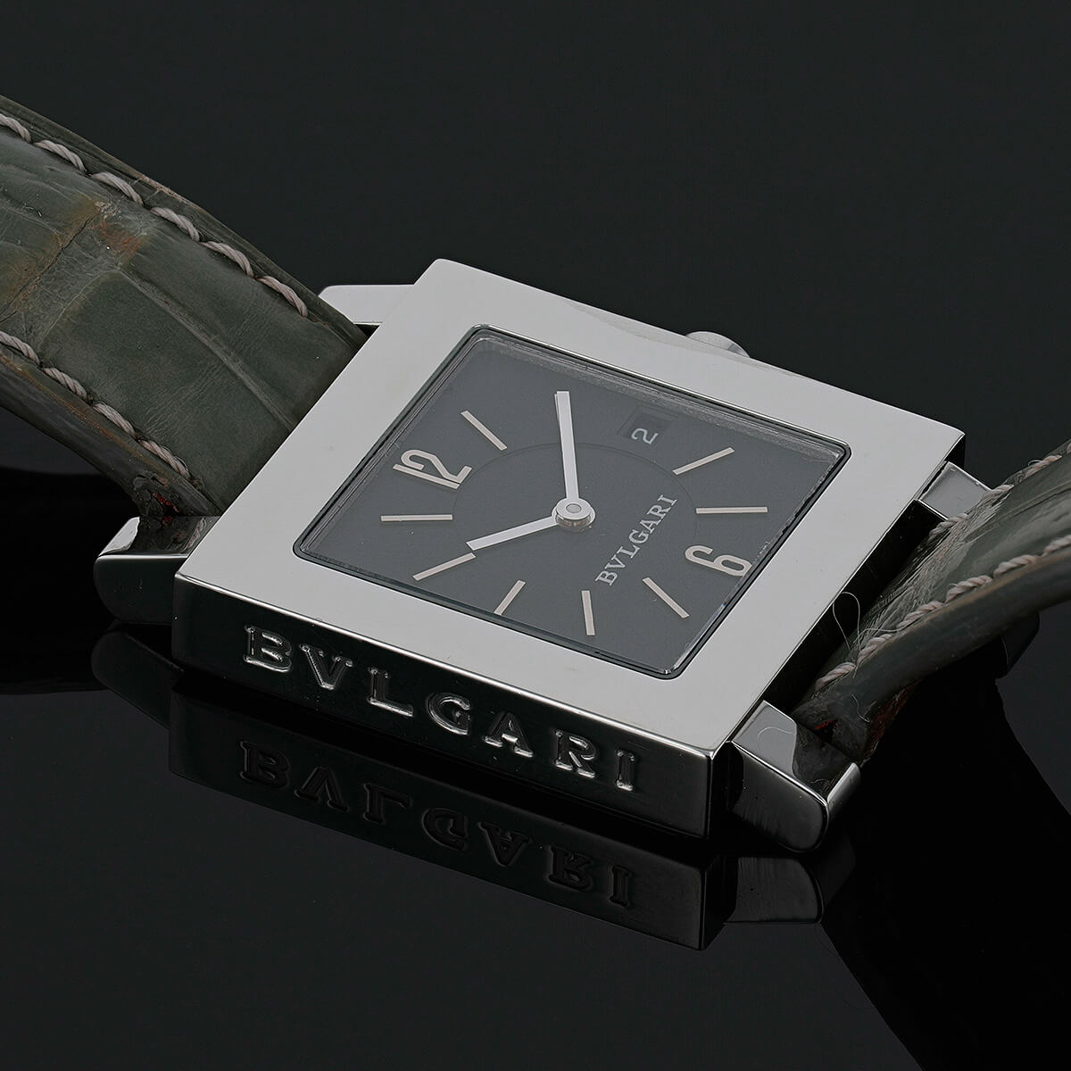 Bulgari Quadrato stainless steel watch