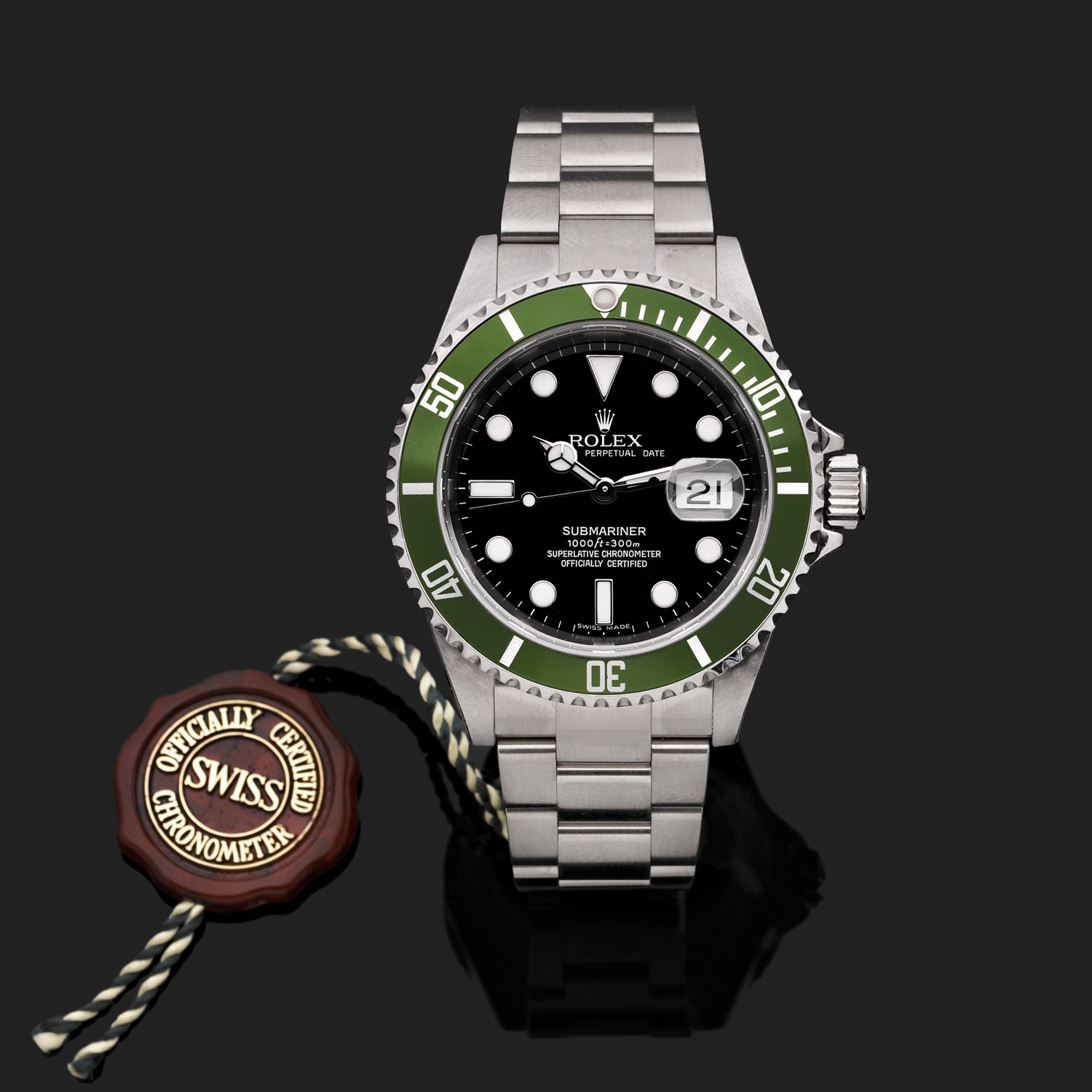 Montre rolex verte best sale