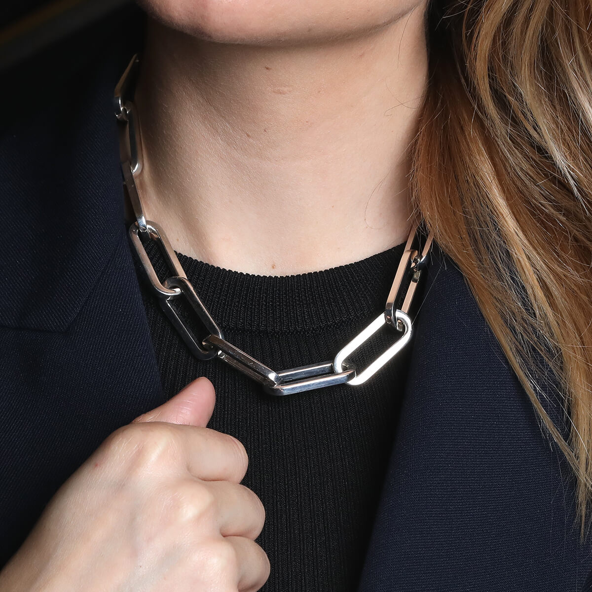 Dinh Van Maillon XL silver necklace