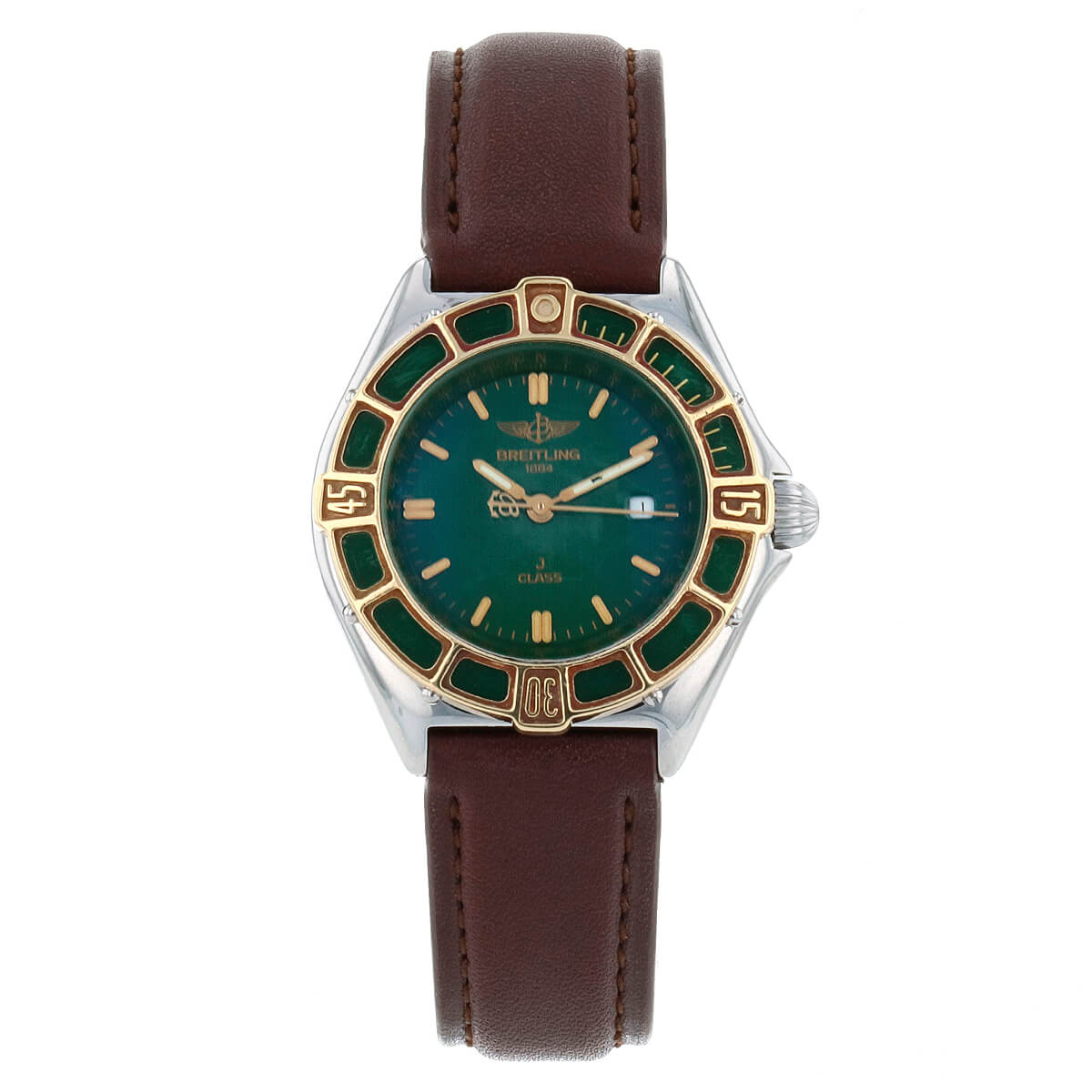 Breitling Lady J Class stainless steel and gold watch