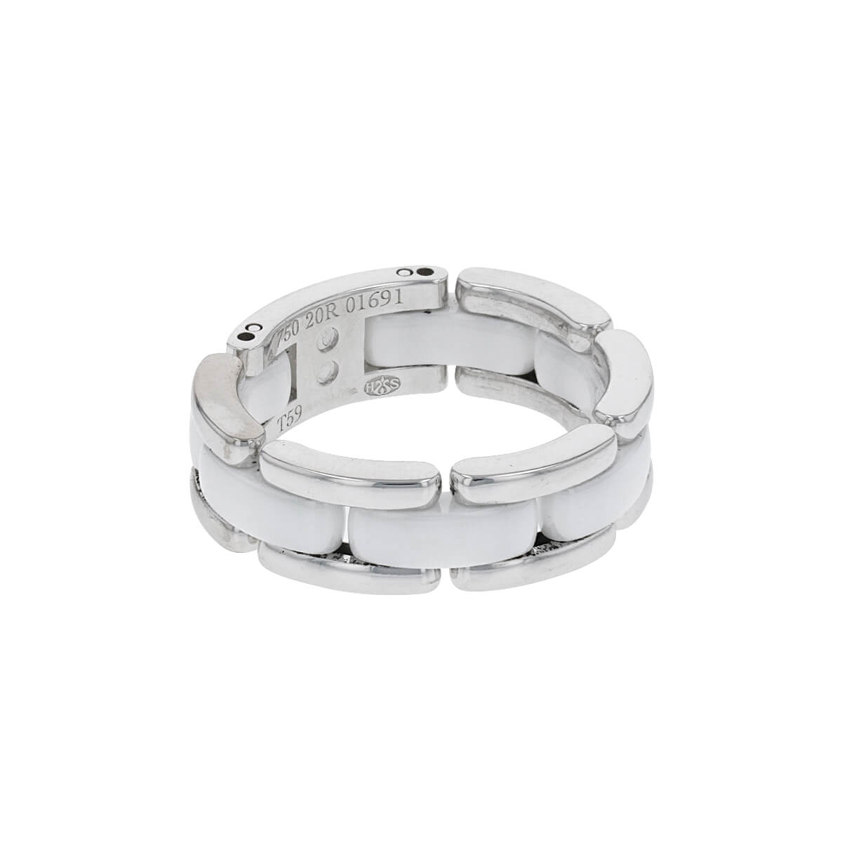 Chanel Ultra white ceramic and gold ring