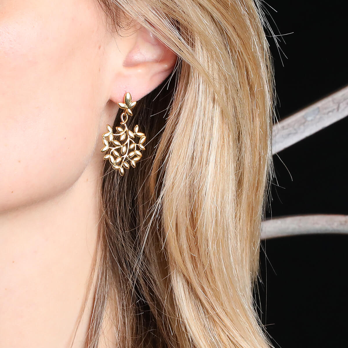 Olive leaf earrings sale