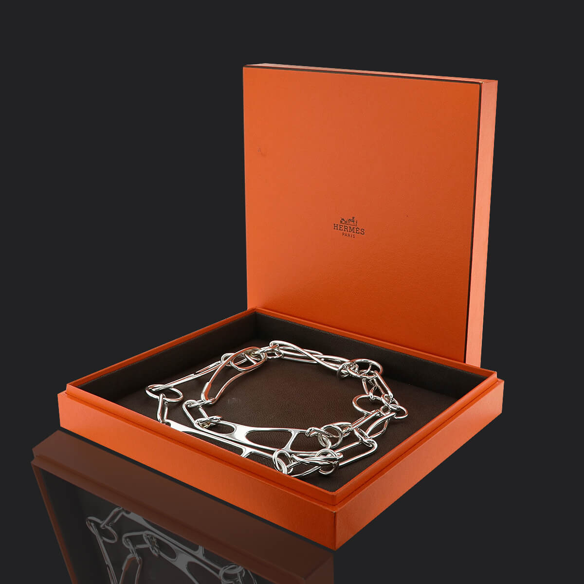【クールに決まる】HERMES Collier Chaine d'ancre Punk Hermes Chaine D Ancre Punk Necklace | First State Auctions