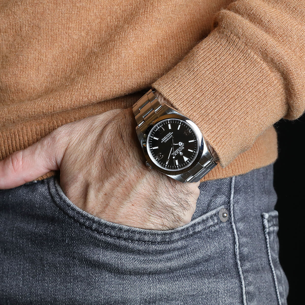 Stainless steel rolex explorer on sale