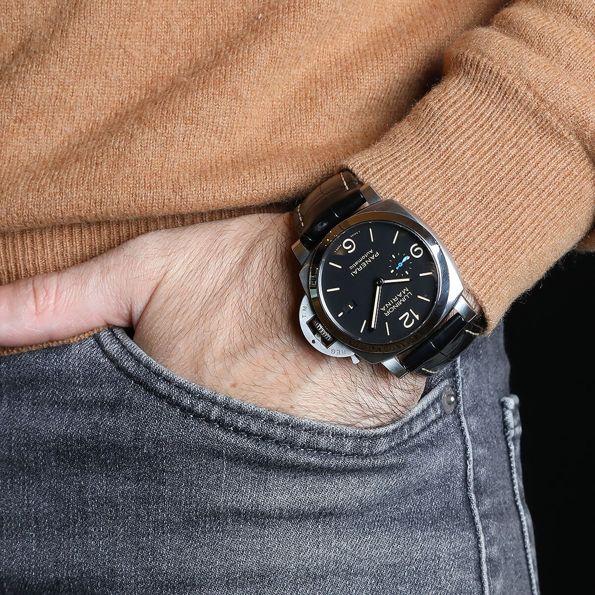 Officine panerai automatic luminor shop marina stainless steel 30 atm