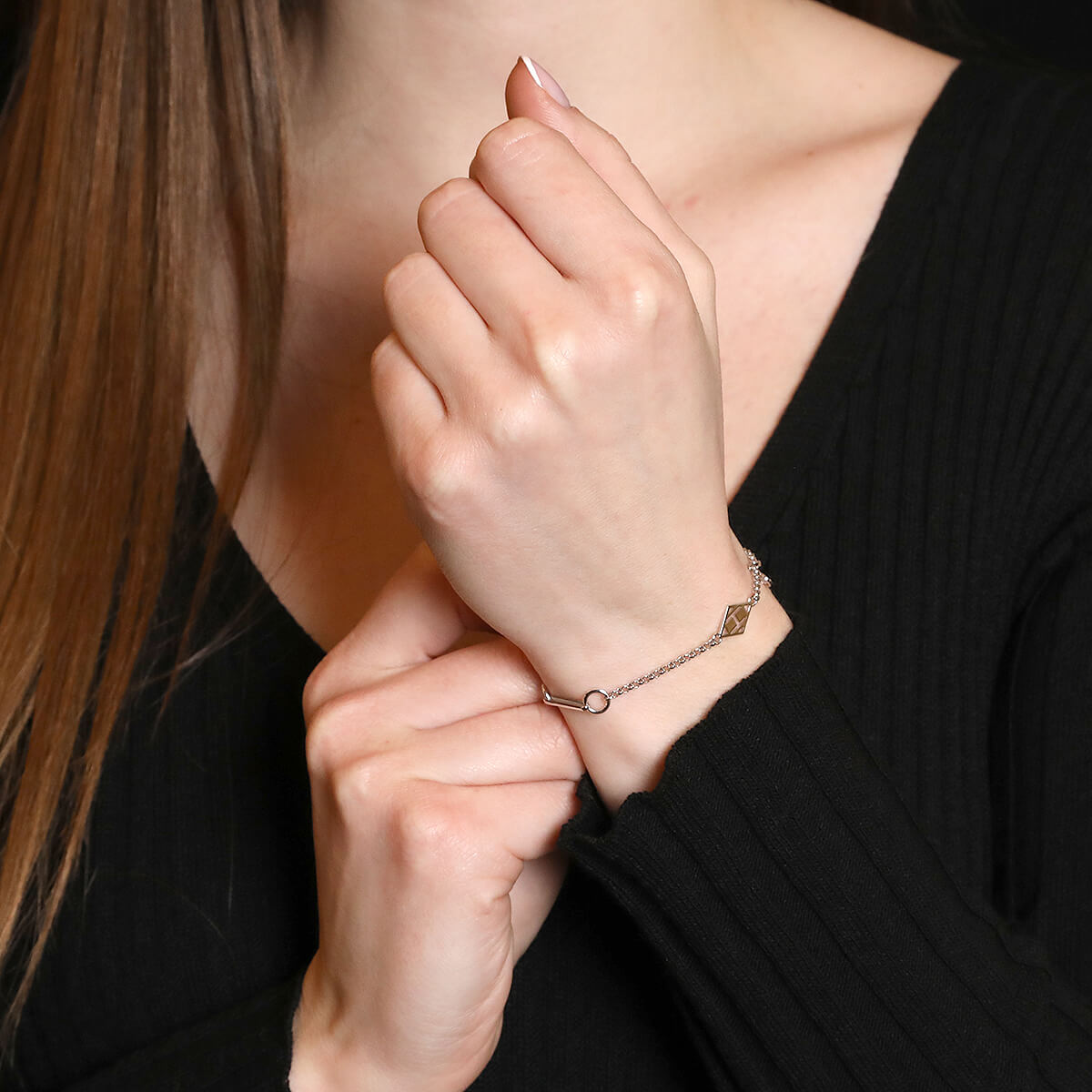 Hermes Gambade diamond and gold bracelet