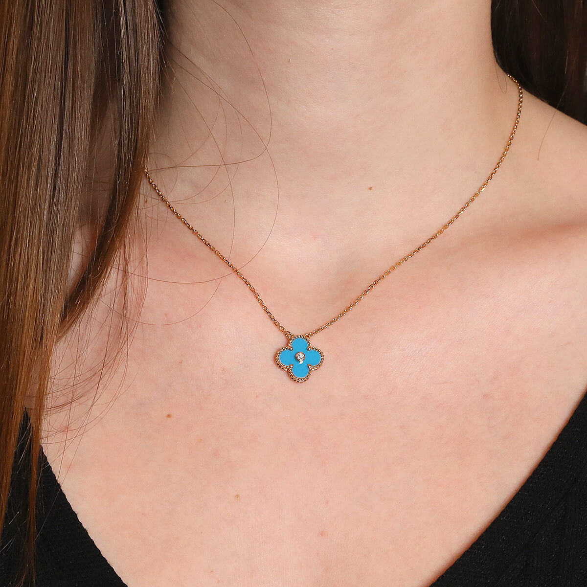 Van cleef hotsell blue necklace