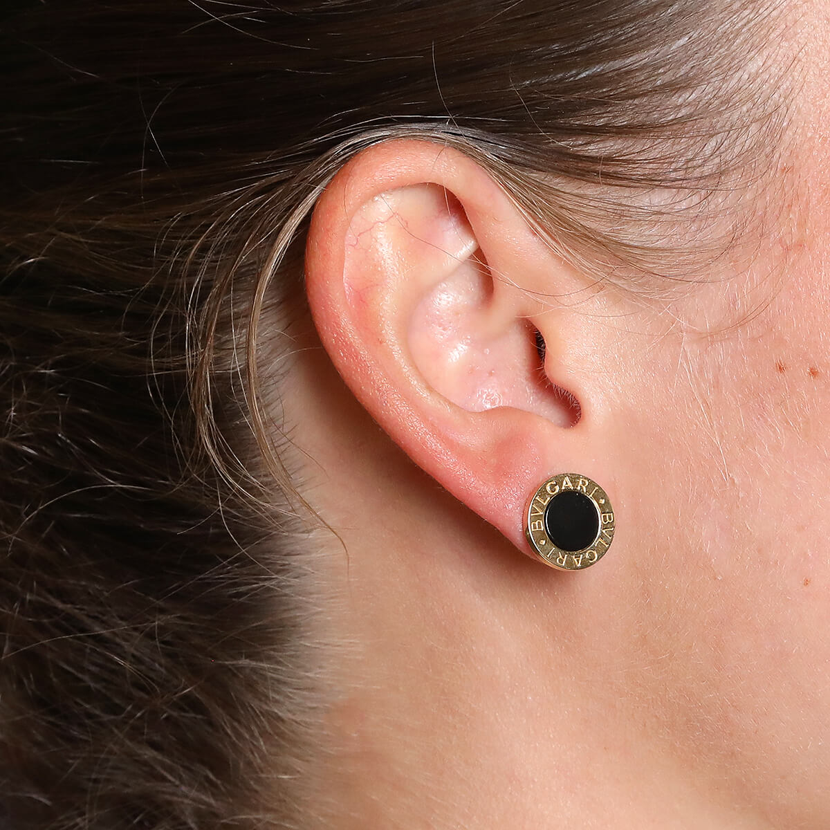 Bvlgari onyx earrings store