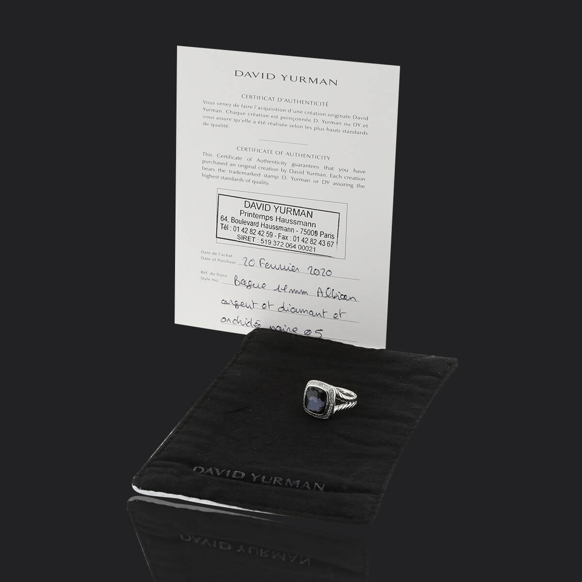 David Yurman Albion diamonds and silver ring