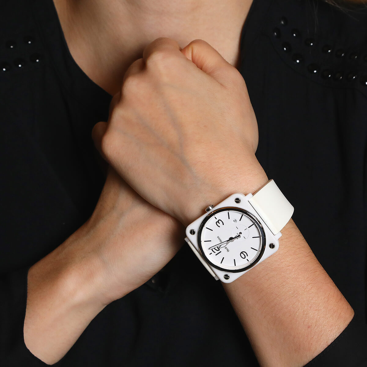 Bell & Ross BRS-64 stainless steel and ceramic watch