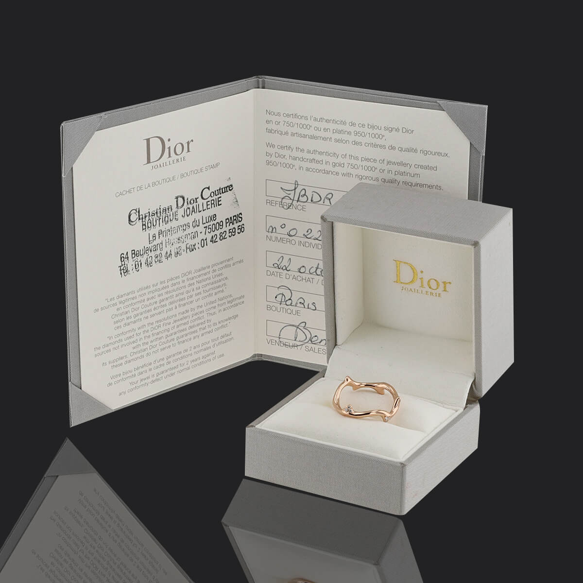 Dior Bois de Rose diamonds and gold ring